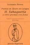 Portada de Poemas de Álvaro de Campos II. Tabaquería y otros poemas con fecha