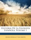 Historia De La Filosofía Española, Volume 1