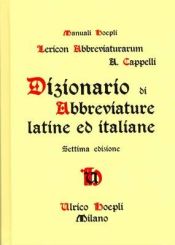 Portada de Dizionario di abbreviature latine ed italiane