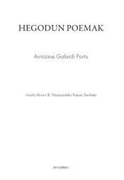 Portada de Hegodun poemak