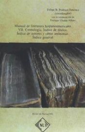 Portada de Tomo VII Cronología. Índice de títulos. Índice de autores