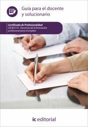 Portada de Docencia de la formación profesional para el empleo. ssce0110 guía para el docente y solucionarios