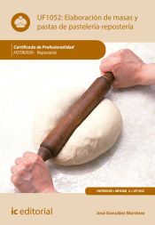 Portada de Elaboración de masas y pastas de pastelería-repostería. HOTR0509 - Repostería