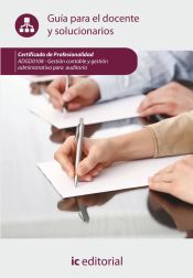 Portada de Gestión contable y gestión administrativa para auditorías. ADGD0108 - Guía para el docente y solucionarios