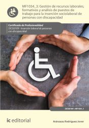 Portada de Gestión de recursos laborales, formativos y análisis de puestos de trabajo para la inserción sociolaboral de personas con discapacidad. SSCG0109 - Inserción laboral de personas con discapacidad