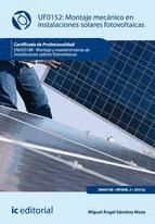 Portada de Montaje mecánico en instalaciones solares fotovoltáica. ENAE0108 (Ebook)
