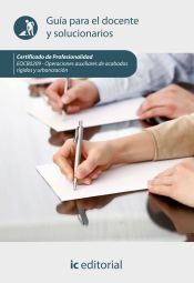 Portada de Operaciones auxiliares de acabados rígidos y urbanización. E0CB0209 - Guía para el docente y solucionarios