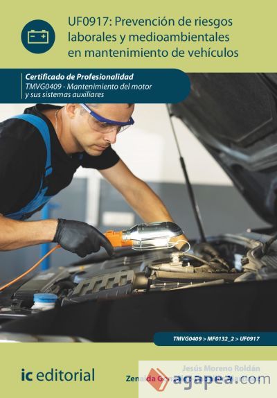 Prevenci&oacute;n de riesgos laborales y medioambientales en mantenimiento de veh&iacute;culos. TMVG0409 - Mantenimiento del motor y sus sistemas auxiliares