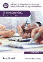 Portada de Programación didáctica de acciones formativas para el empleo. SSCE0110 (Ebook)