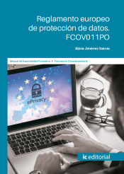 Portada de Reglamento europeo de protección de datos. FCOV011PO