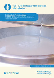 Portada de Tratamientos previos de la leche. inae0209 - elaboración de leches de consumo y productos lácteos