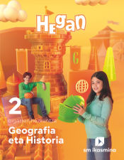 Portada de Geografia eta Historia. 2 bigarren hezkuntza. Hegan
