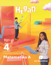 Portada de Matematika A. 4 bigarren hezkuntza. Hegan