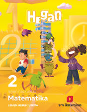 Portada de Matematika. Lehen Hezkuntza 2. Hiruhilekoa. Hegan