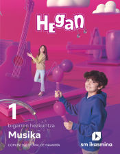 Portada de Musika. 1 bigarren hezkuntza. Hean. Comunidad Foral de Navarra