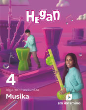 Portada de Musika. 4 bigarren hezkuntza. Hegan