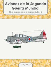 Portada de Aviones de la Segunda Guerra Mundial libro para colorear para adultos 2