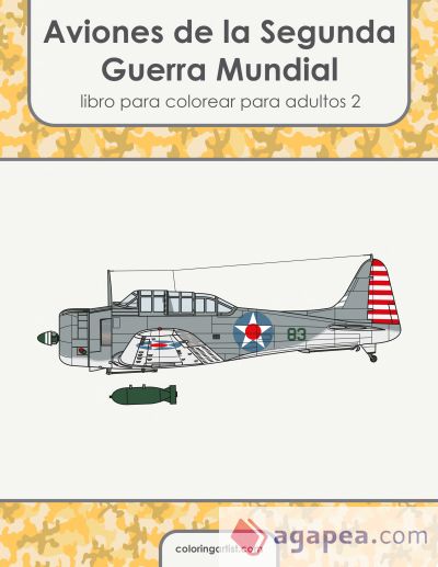 Aviones de la Segunda Guerra Mundial libro para colorear para adultos 2