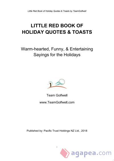 Little Red Book of Holiday Quotes & Toasts: Warm-hearted, Funny, & Entertaining Sayings for the Holidays