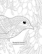 Portada de Wonderful Animals Coloring Book for Grown-Ups 5