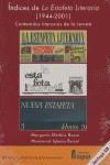 INDICES DE LA ESTAFETA LITERARIA 1944 2001 + CD