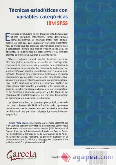 Técnicas estadísticas con variables categóricas IBM SPSS