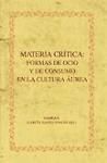 Portada de Materia crítica: formas de ocio y de consumo en la cultura áurea