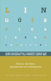 Portada de Historia del léxico: perspectivas de investigación. (Ebook)