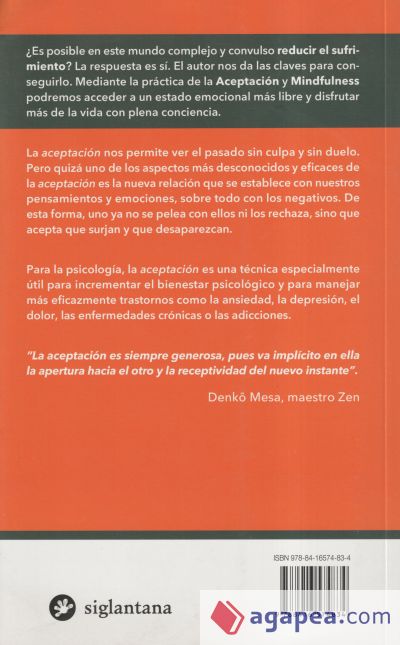 COMO REDUCIR EL SUFRIMIENTO CON ACEPTACIÓN Y MINDFULNESS