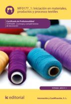 Portada de Iniciación en materiales, productos y procesos textiles. TCPF0309 (Ebook)