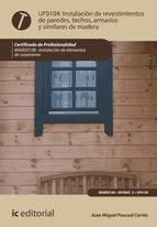 Portada de Instalación de revestimientos de paredes, techos, armarios y similares de madera. MAMS0108 (Ebook)