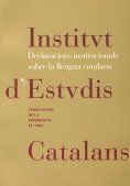 Portada de Declaracions institucionals sobre la llengua catalana