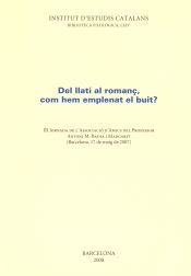 Portada de Del llatí al romanç, com hem emplenat el buit?