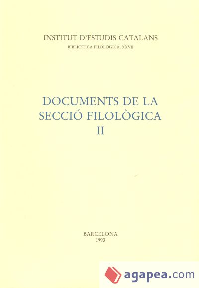 Documents de la secció filològica, II