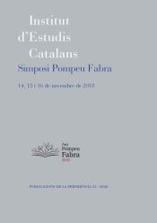 Portada de Simposi Pompeu Fabra: 14, 15 i 16 de novembre de 2018