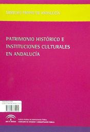 Portada de El derecho de Andalucía del patrimonio histórico e instituciones culturales
