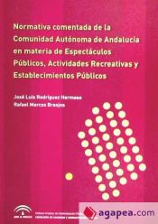 Portada de Normativa comentada de la Comunidad Autónoma de Andalucía en materia de espectáculos públicos, actividades creativas y establecimientos públicos