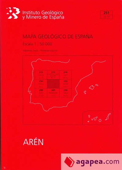 Mapa Geológico de España escala 1:50.000. Hoja 251, Arén