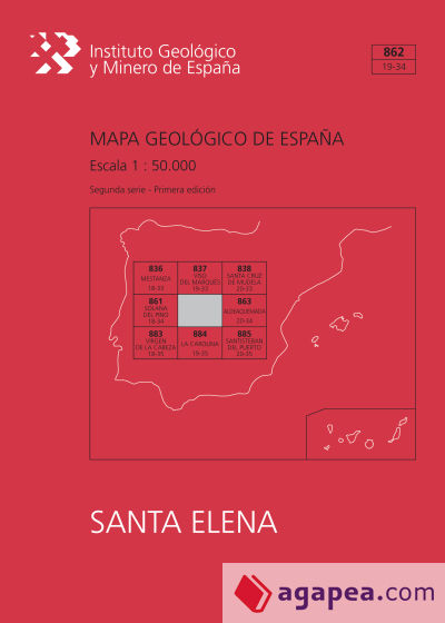 Mapa geológico de España. E 1:50.000. Hoja 862, Santa Elena
