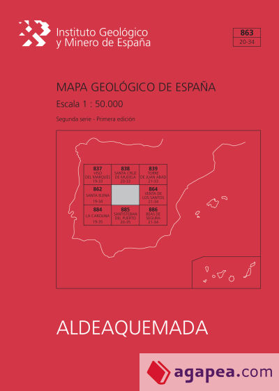 Mapa geológico de España. E 1:50.000. Hoja 863, Aldeaquemada