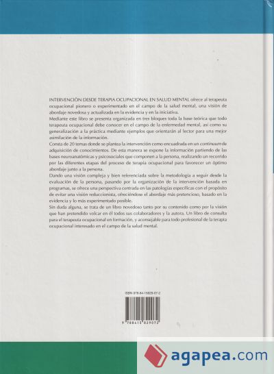 INTERVENCIÓN DESDE TERAPIA OCUPACIONAL EN SALUD MENTAL