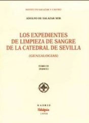 Portada de Los expedientes de limpieza de sangre de la Catedral de Sevilla. Tomo III