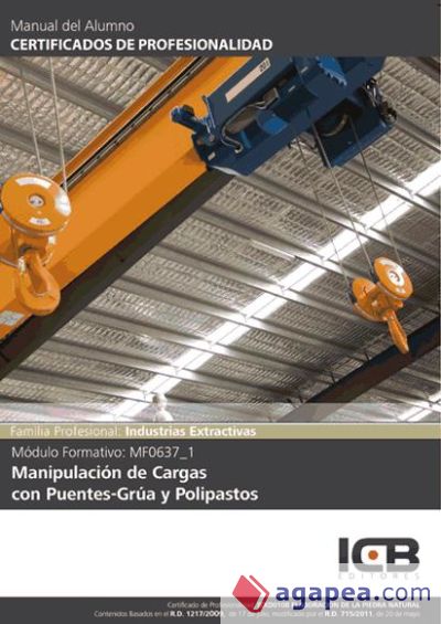 Manual Mf0637_1: Manipulación de Cargas con Puentes-grúa y Polipastos (Iexd0108 )