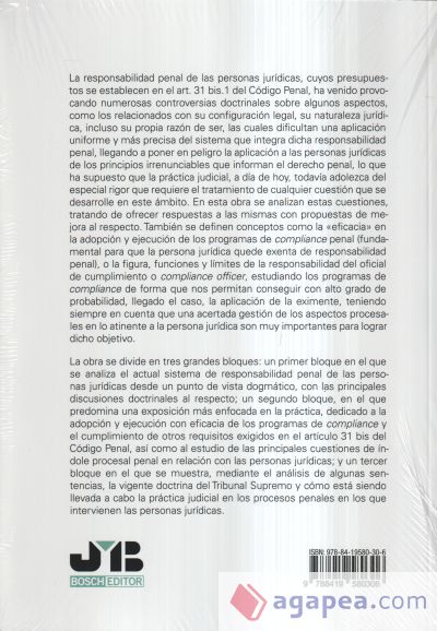 Personas jurídicas, delitos, garantías y compliance