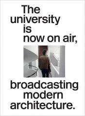 Portada de THE UNIVERSITY ISNOW ON AIR, BROADCASTING MODERN ARCHITECTURE