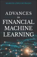 Portada de Advances in Financial Machine Learning