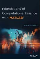 Portada de Foundations of Computational Finance with MATLAB