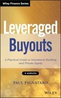 Portada de Leveraged Buyouts + Website: A Practical Guide to Investment Banking and Private Equity