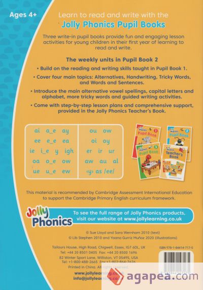 JOLLY PHONICS PUPIL BOOK 2: IN PRECURSIVE LETTERS