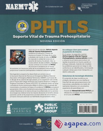 Phtls 9e Spanish Soporte Vital de Trauma Prehospitalario Novena Edicin -  National Association Of Emergency Medica - 9781284103298 - Libris